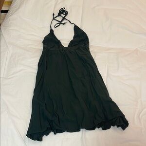 RARE Brandy Melville Backless Dark Green Halter Dress